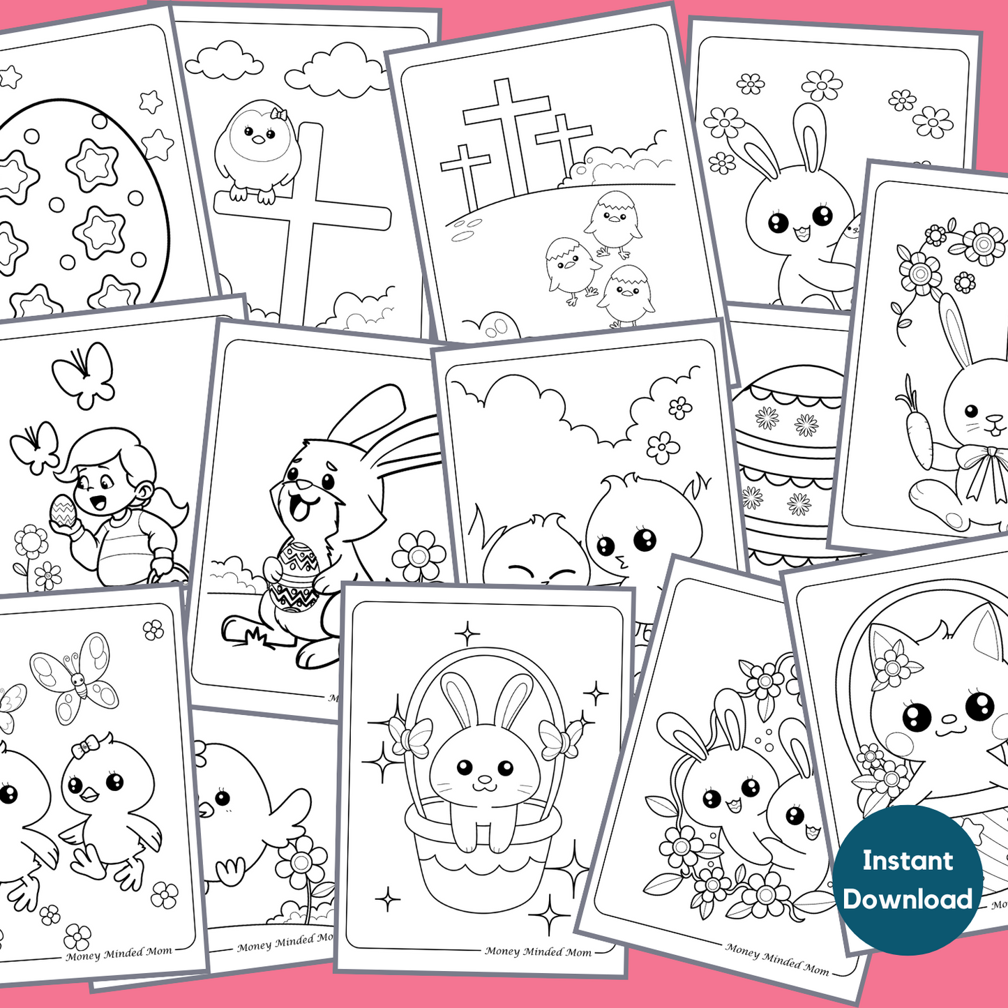 Easter Coloring Book Pages For Kids {50 pages}