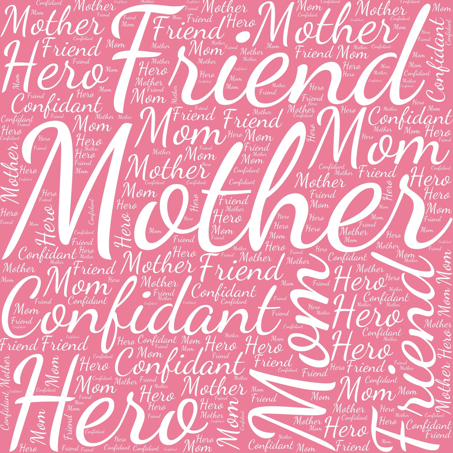 Mom/Mother Word Wall Art Mother's Day Gift for Mom (4 color options)
