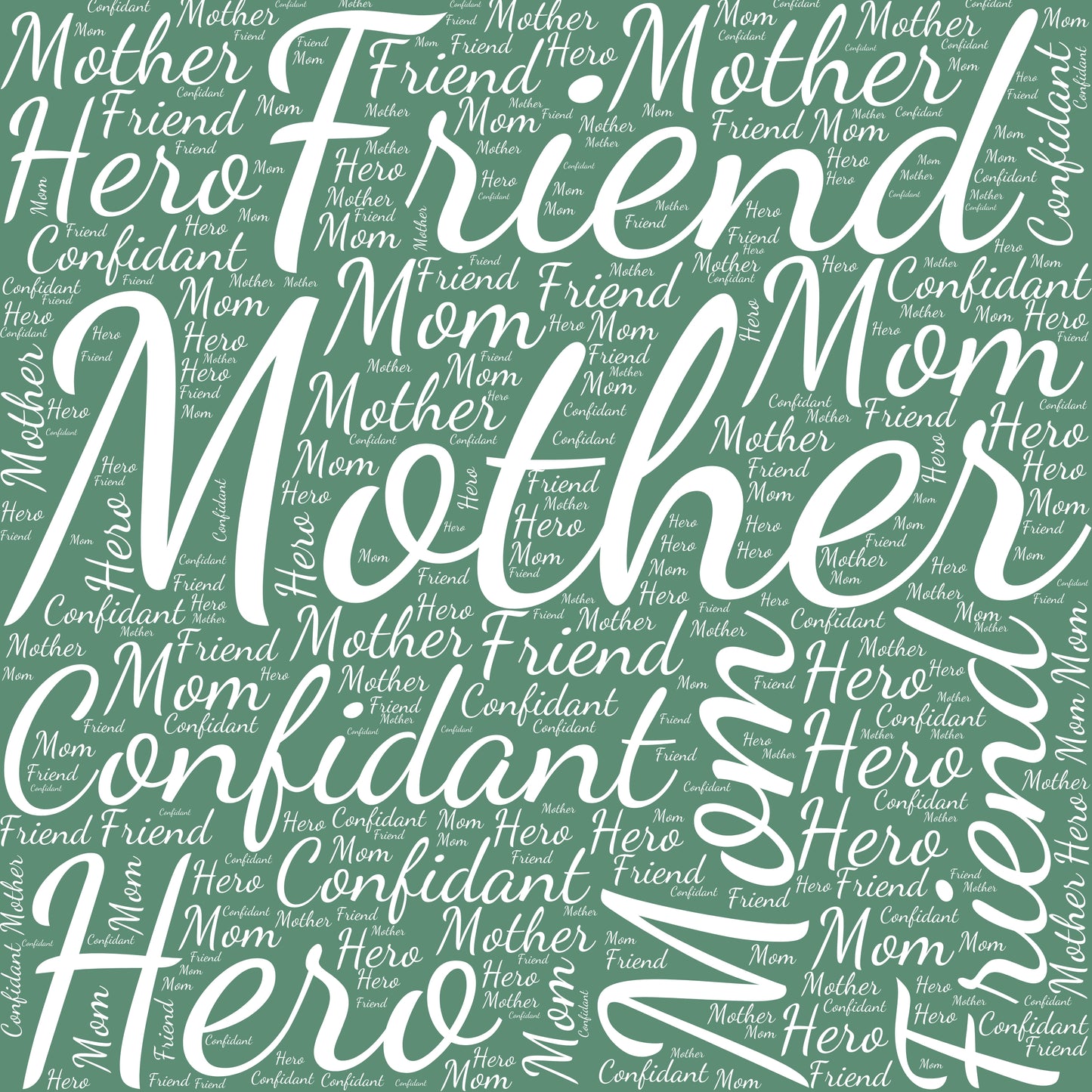 Mom/Mother Word Wall Art Mother's Day Gift for Mom (4 color options)