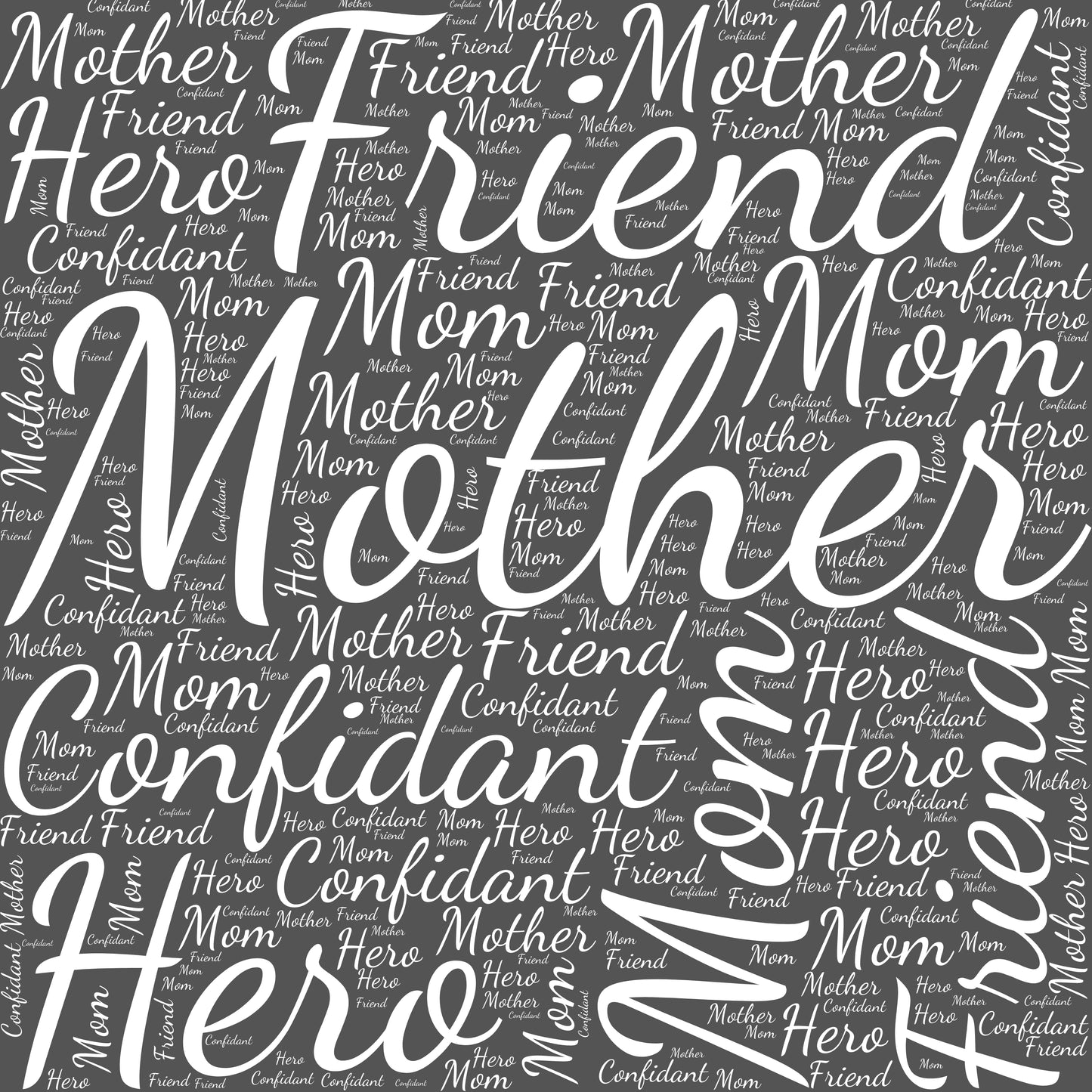 Mom/Mother Word Wall Art Mother's Day Gift for Mom (4 color options)