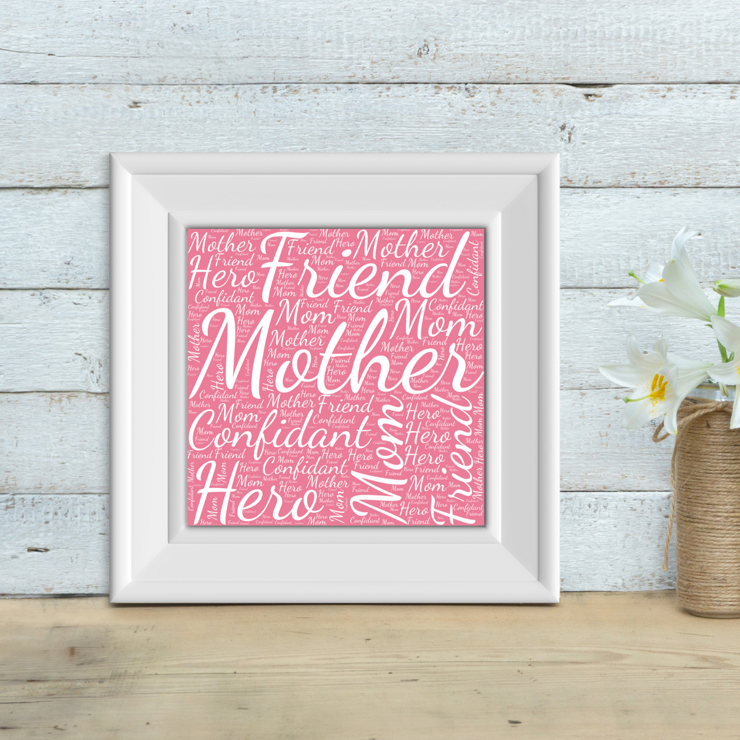 Mom/Mother Word Wall Art Mother's Day Gift for Mom (4 color options)