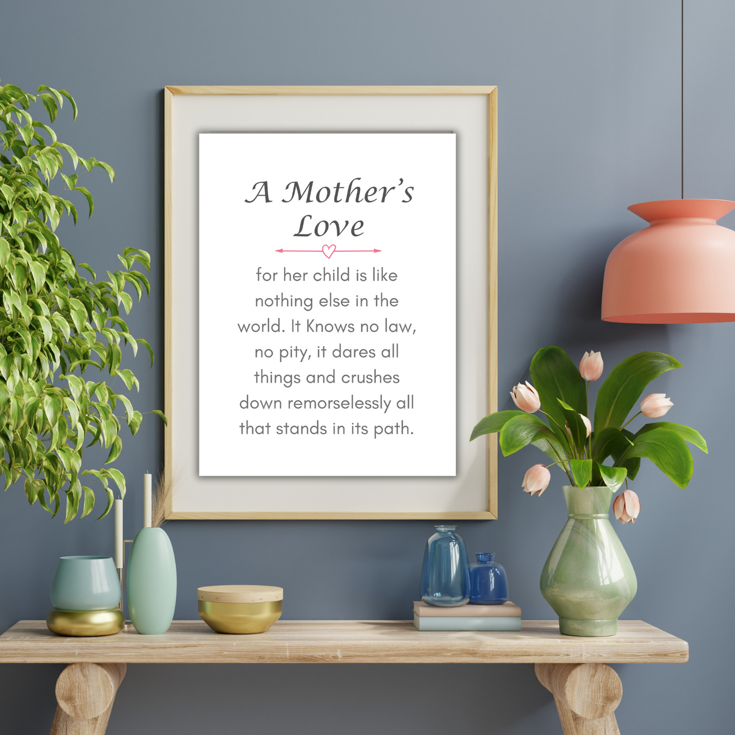 A Mother's Love Poem Wall Art Mother's Day Gift for Mom Print (unlimited print options)