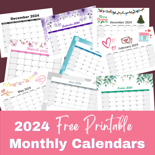 Free 2024 Printable Calendar