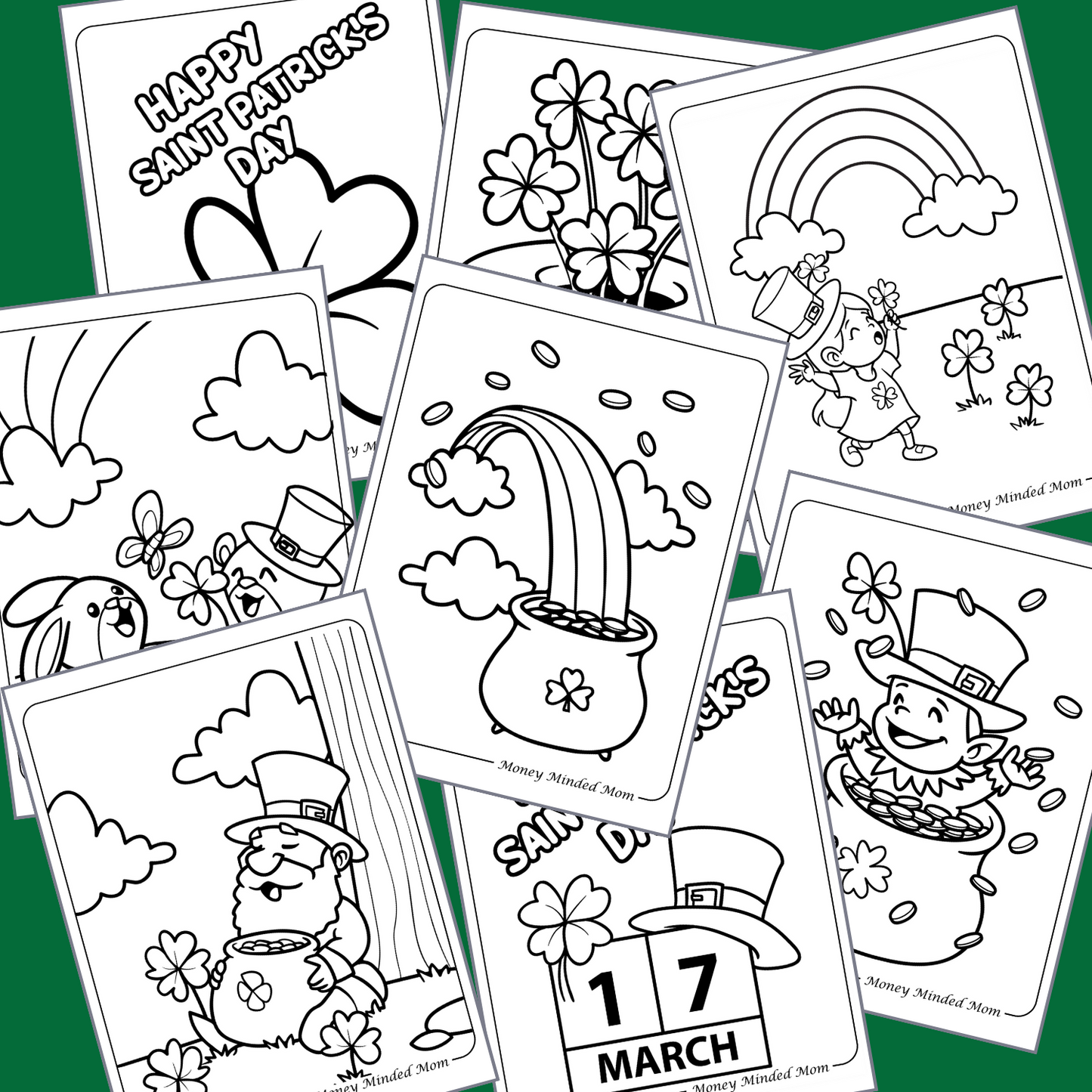 St Patrick's Day Coloring Book Pages For Kids {30 pages}