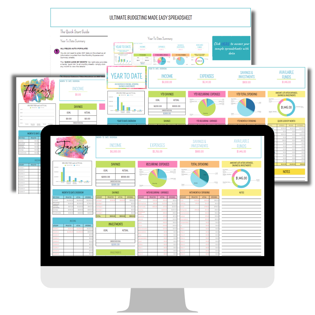 Ultimate Budgeting Made Easy Spreadsheet