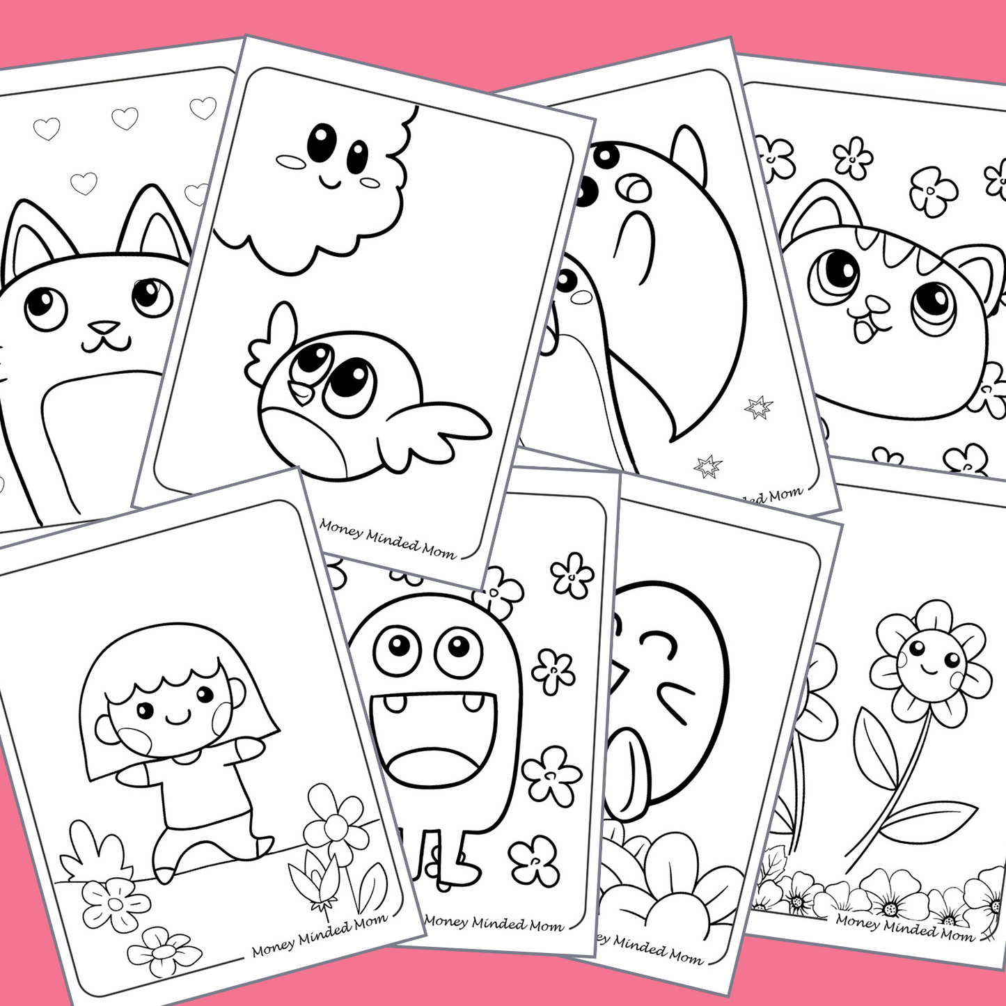 Cute Kawaii Coloring Book For Kids {50 pages}