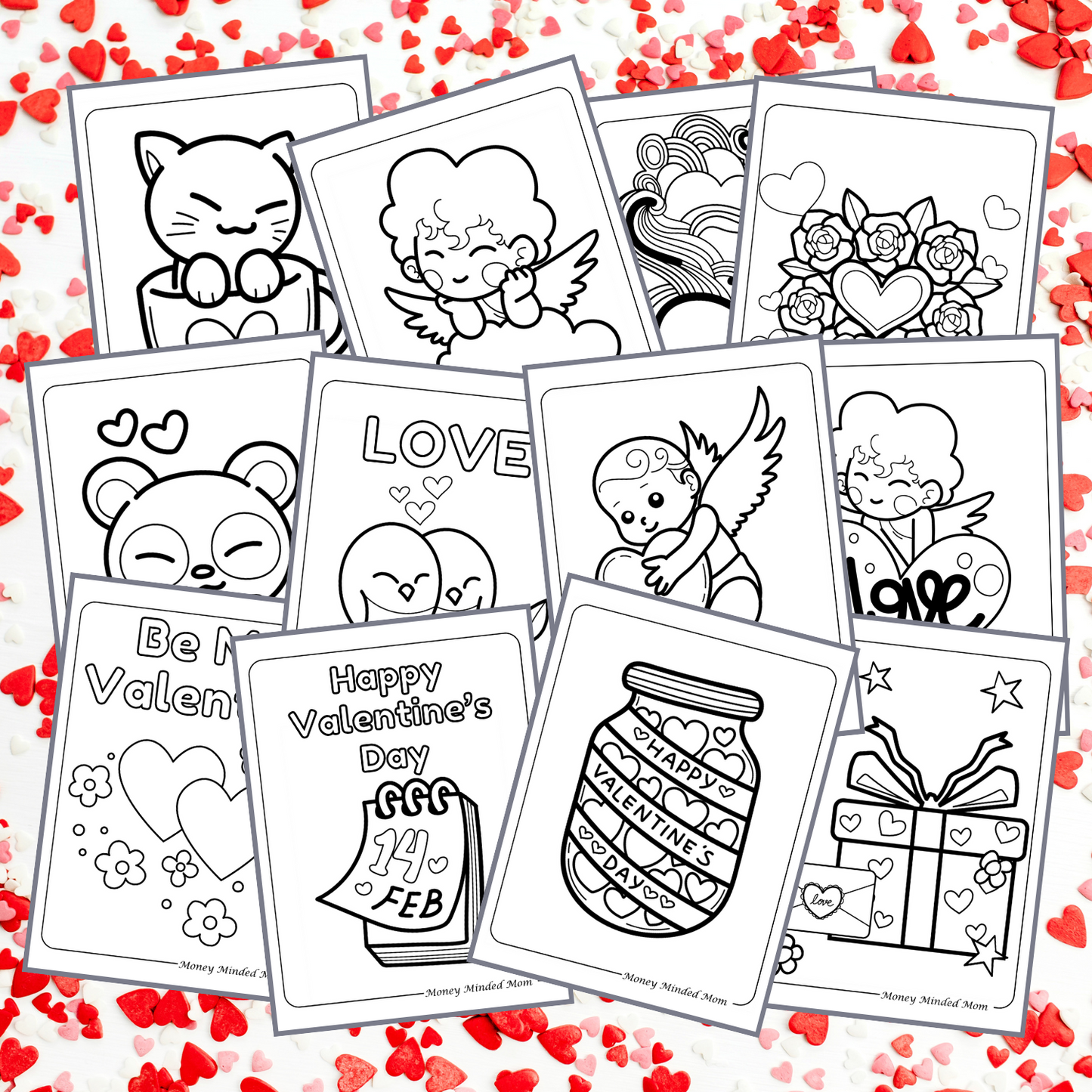 Valentine's Day Coloring Book For Kids {30 pages}