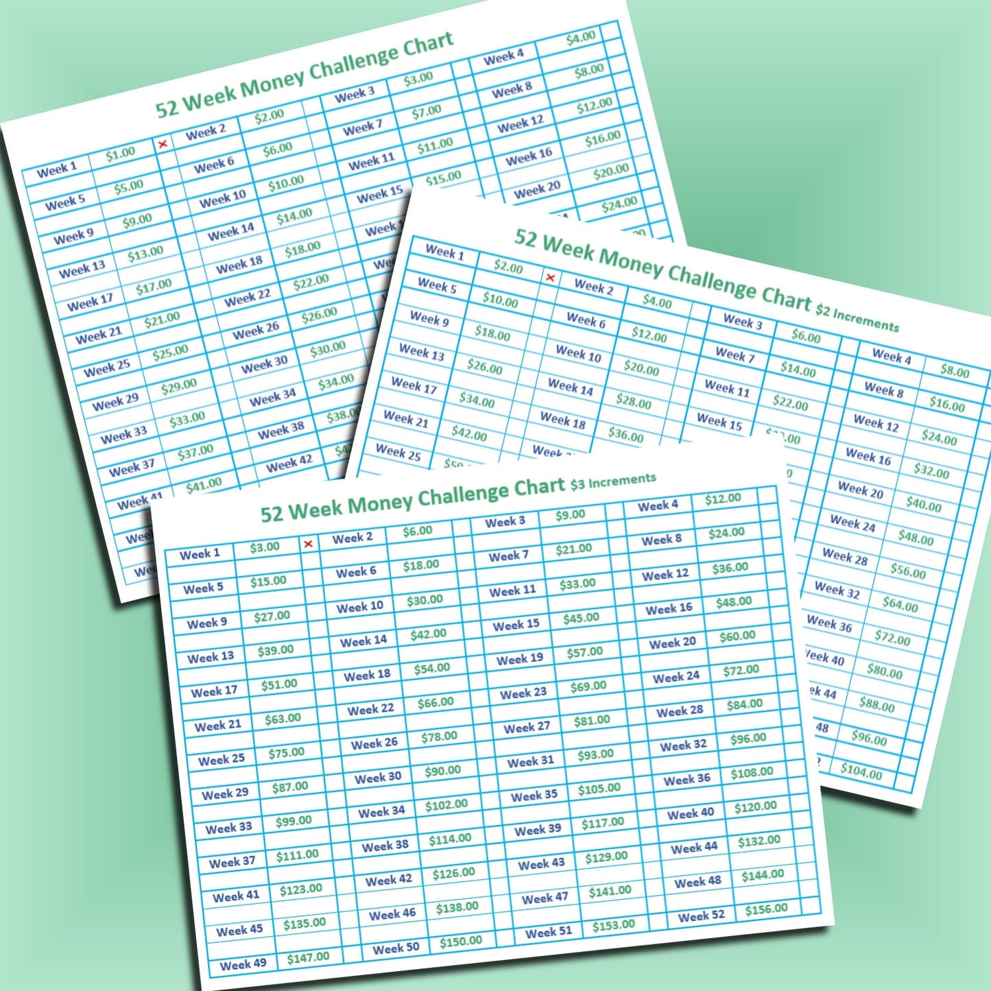52 Week Money Savings Challenge Tracker
