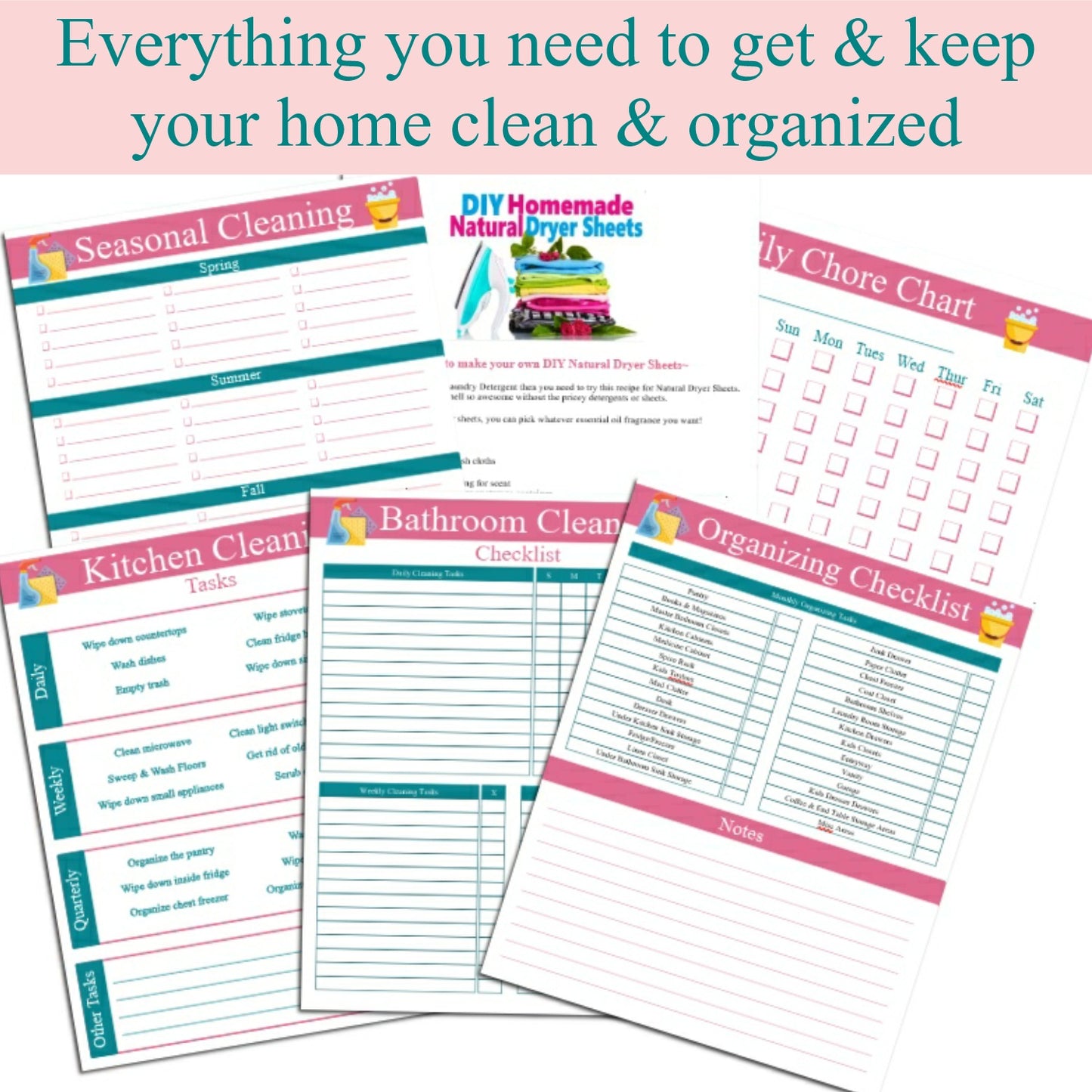 Happy Home Cleaning Planner