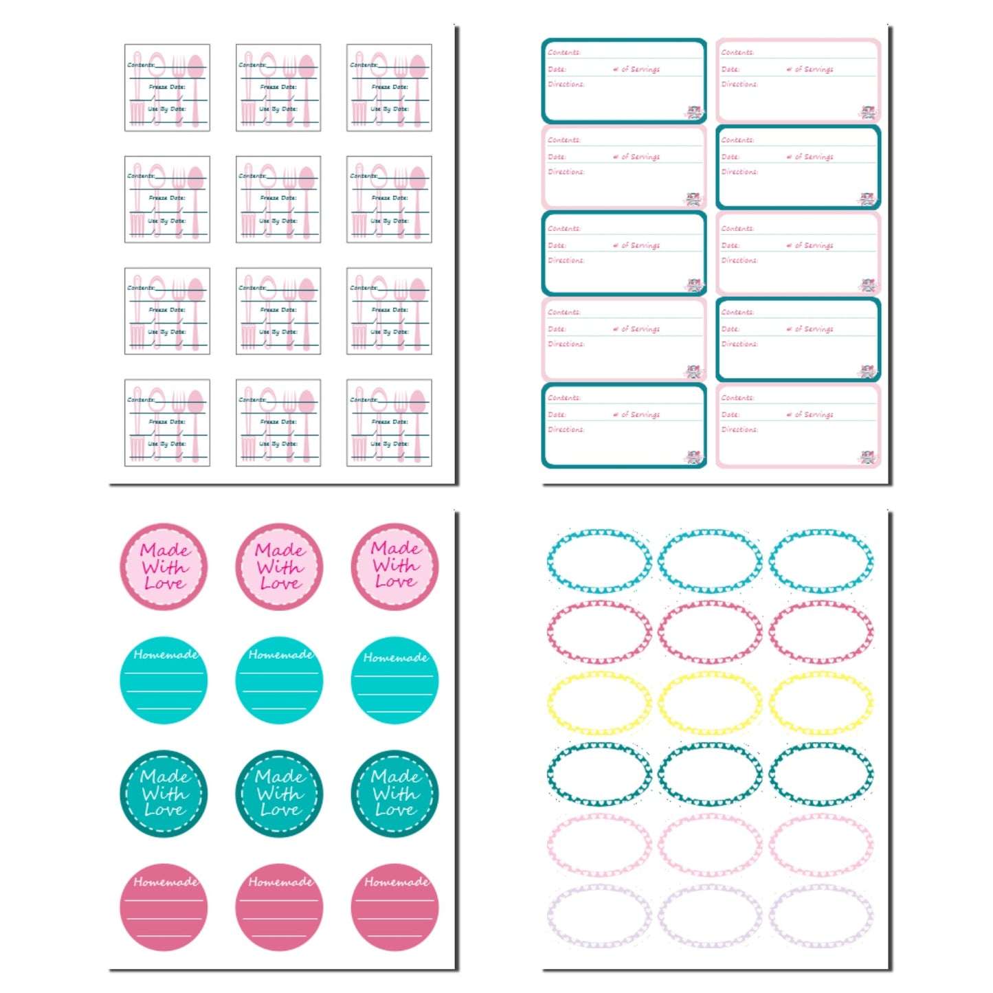 Food Storage Labels