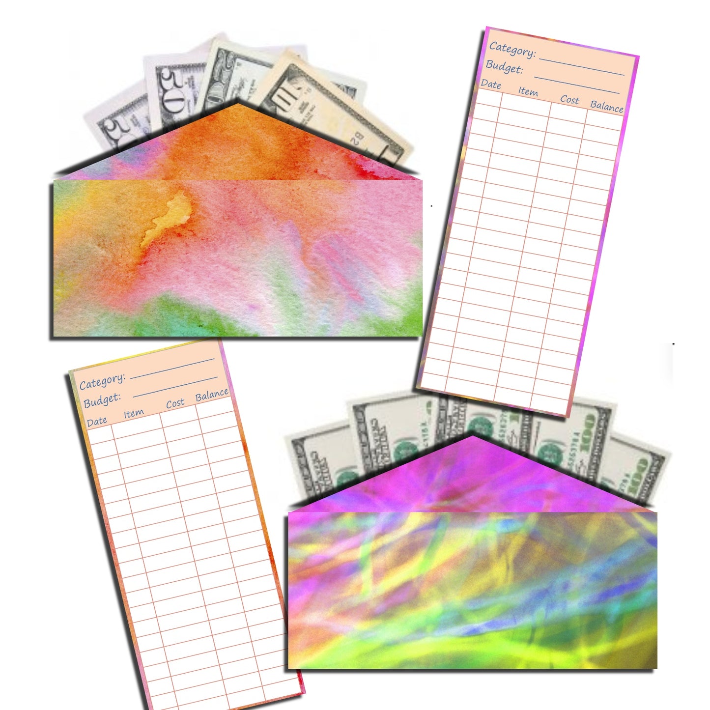 Cash Envelope Templates (PASTEL)