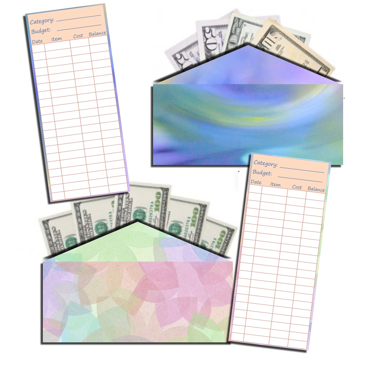 Cash Envelope Templates (PASTEL)