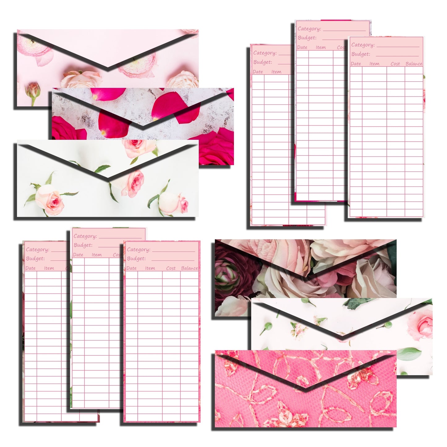 Cash Envelope Templates (PINK)