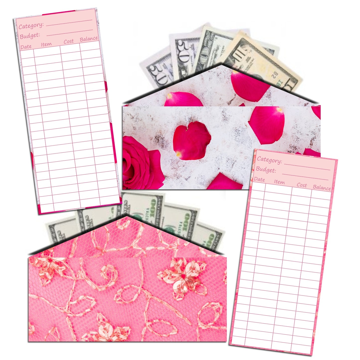 Cash Envelope Templates (PINK)