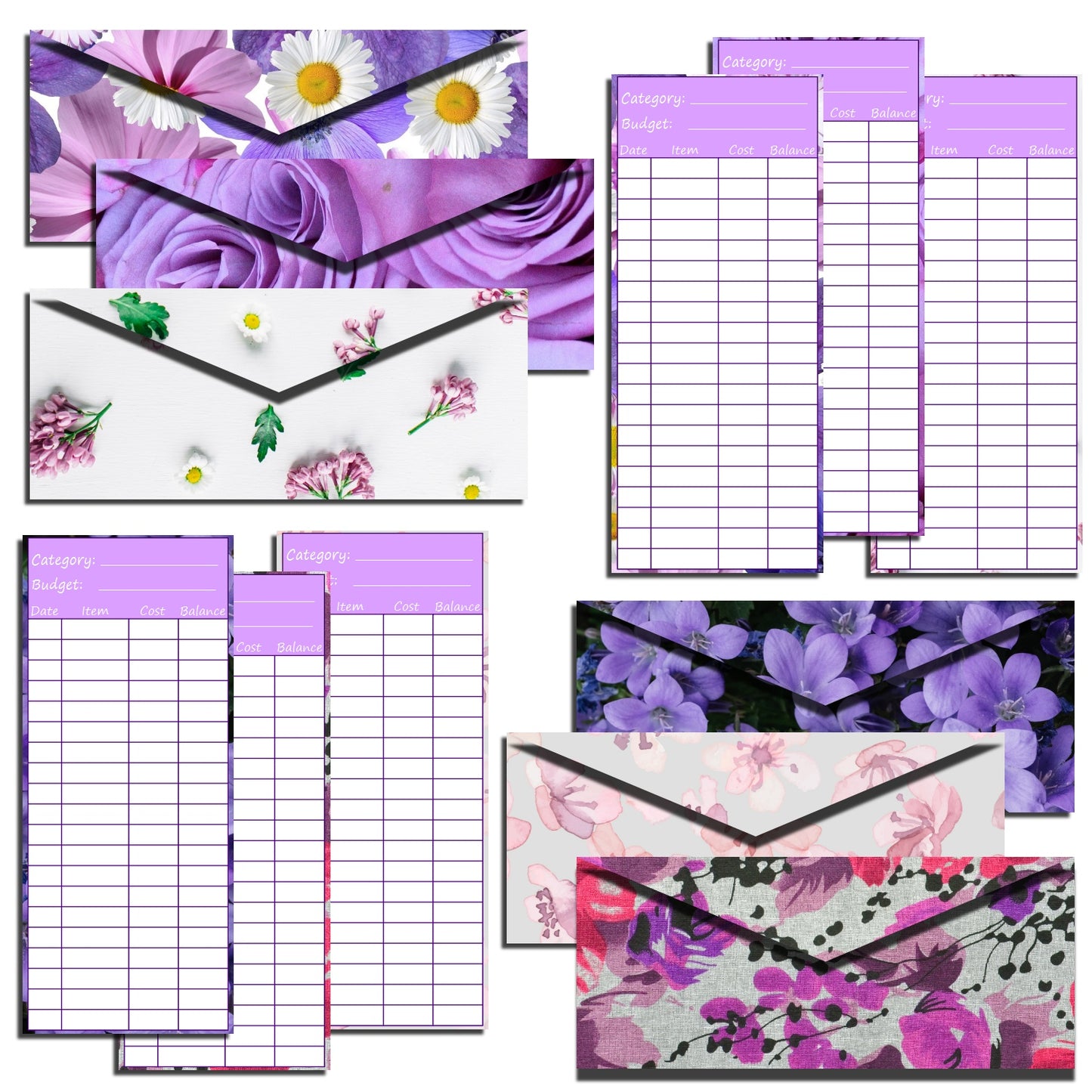 Cash Envelope Templates (PURPLE)
