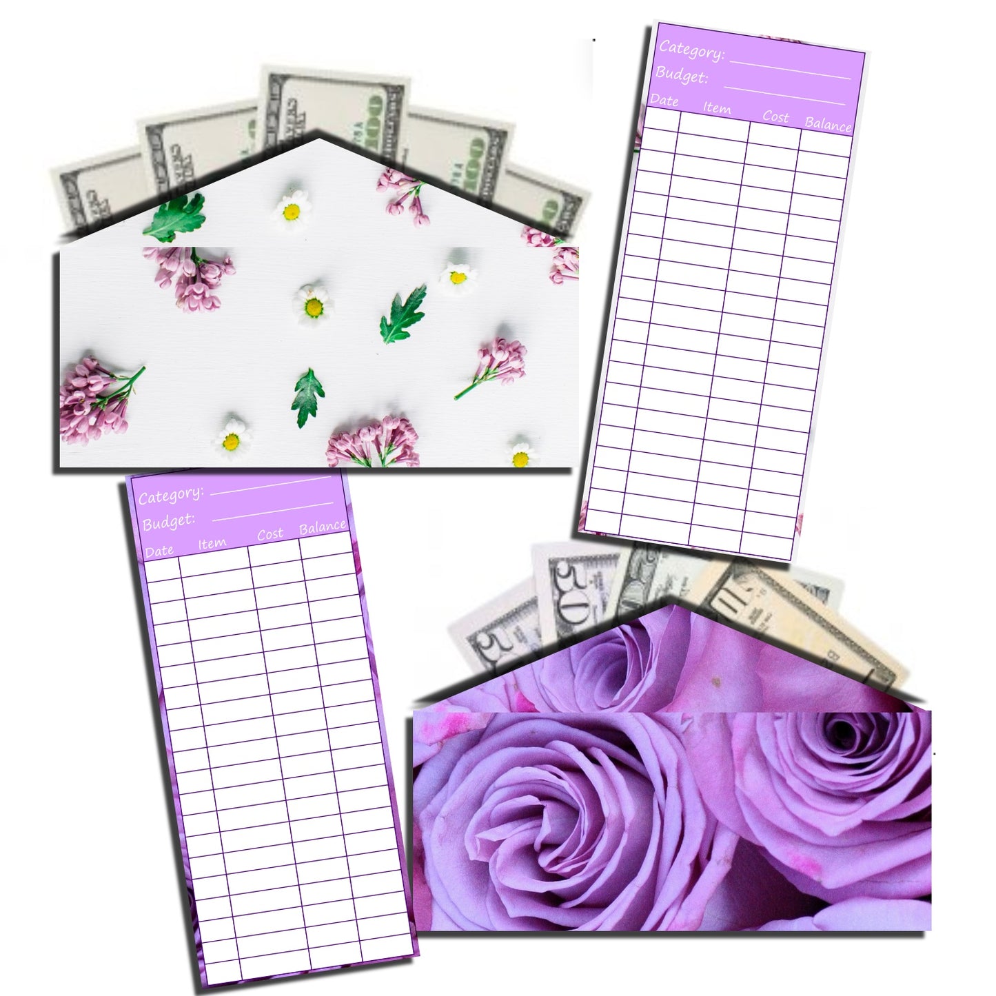 Cash Envelope Templates (PURPLE)