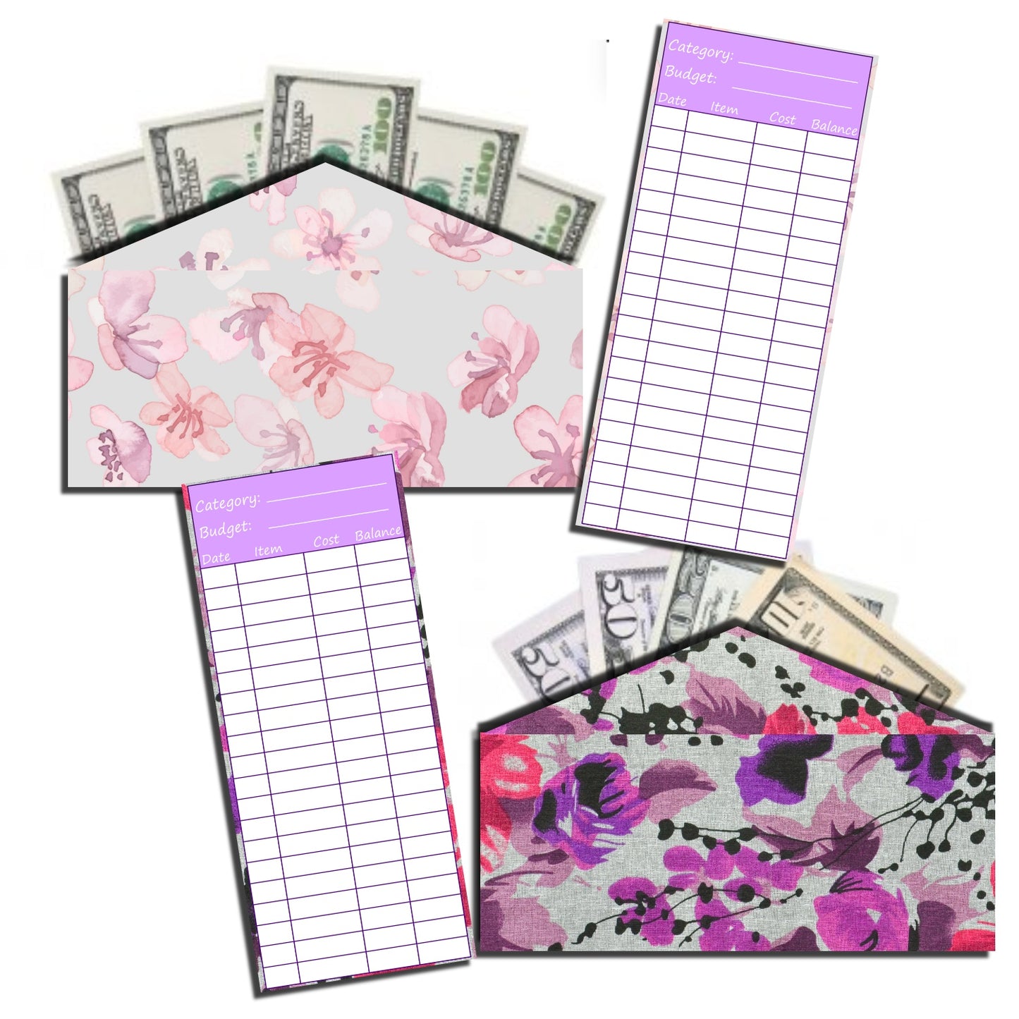 Cash Envelope Templates (PURPLE)