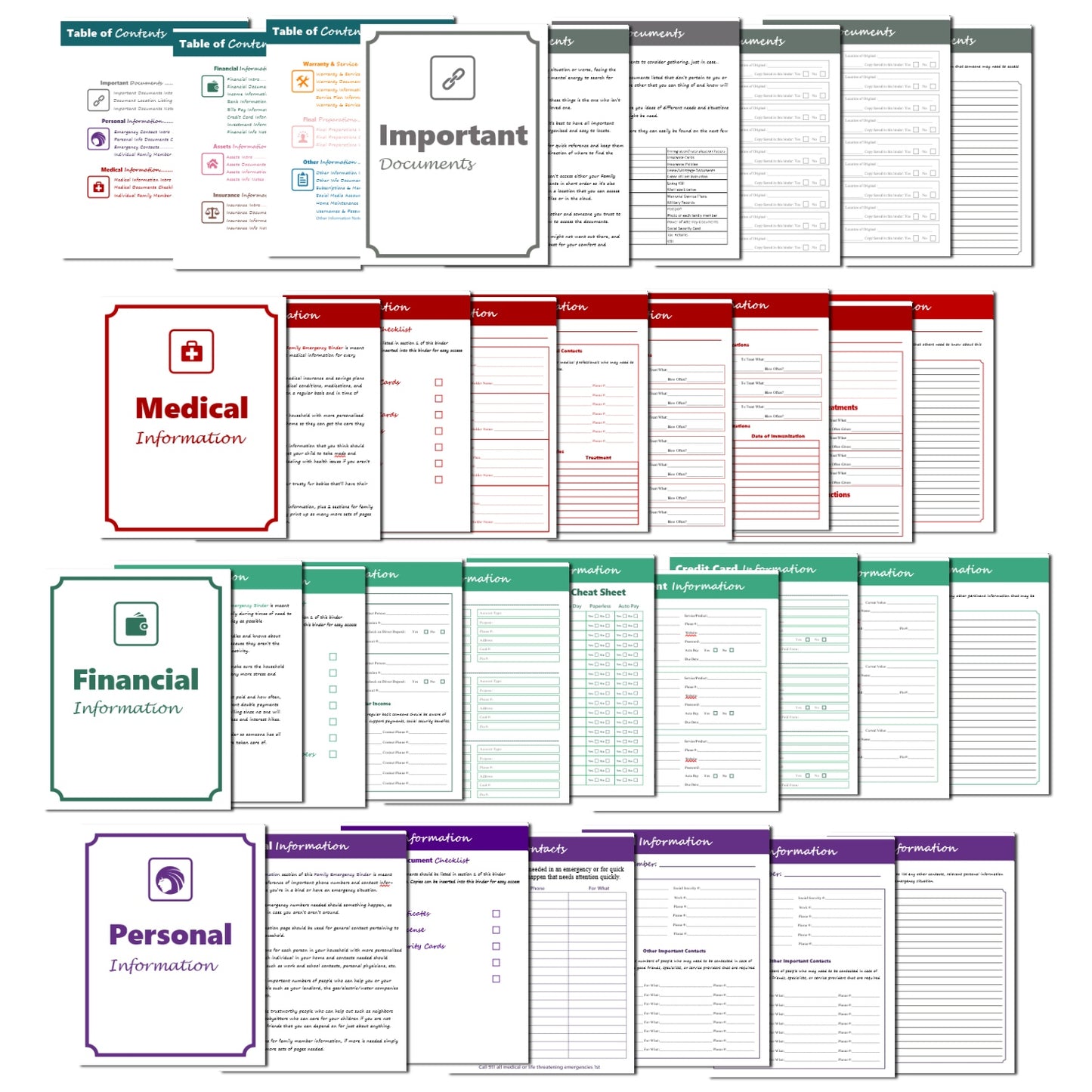 Family Emergency Binder