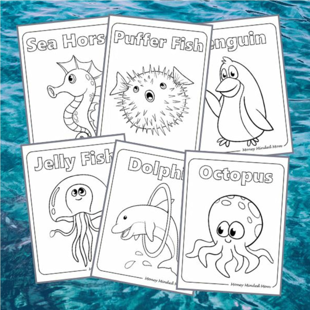 Sea Animals Coloring Book For Kids