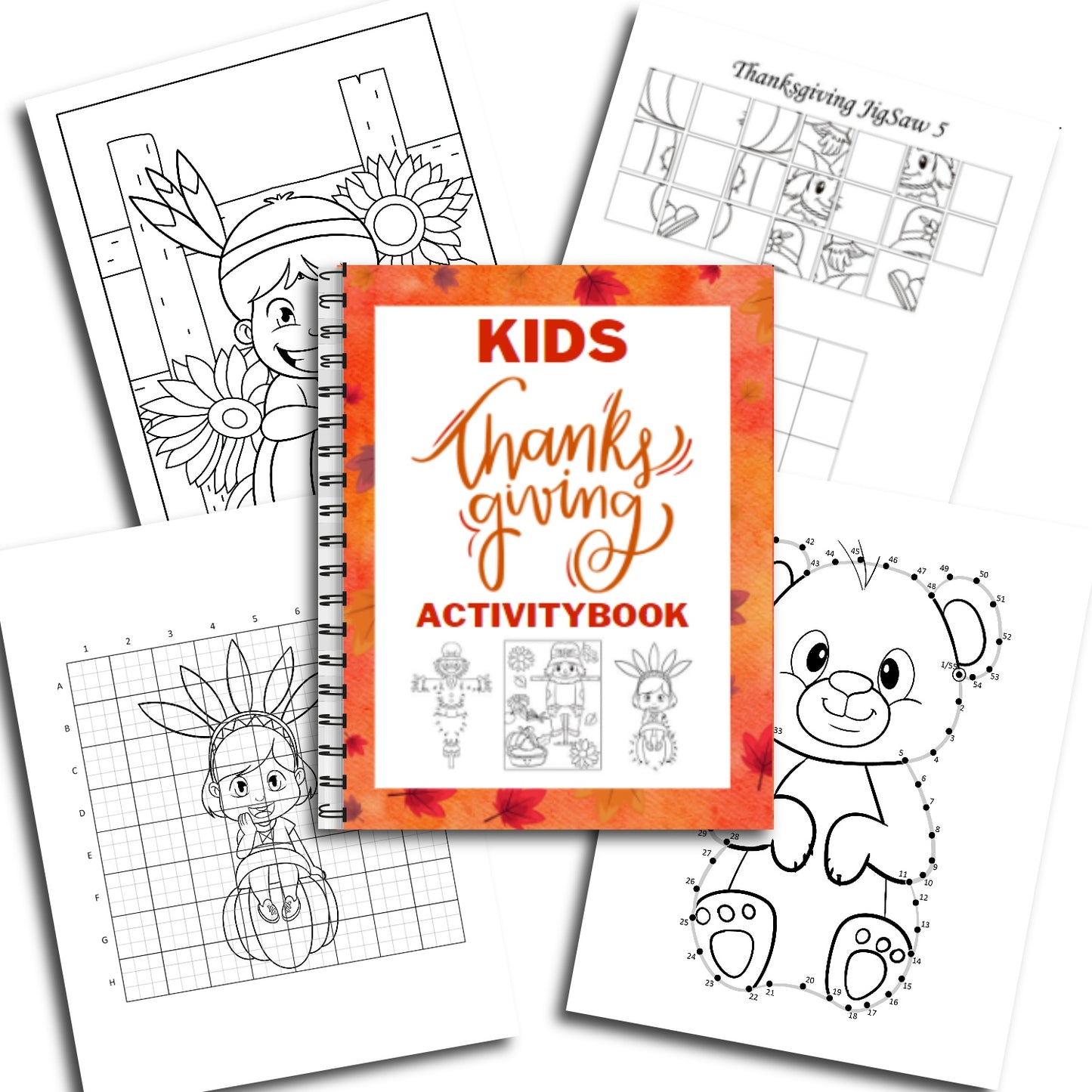 Thanksgiving Kids Activity Book