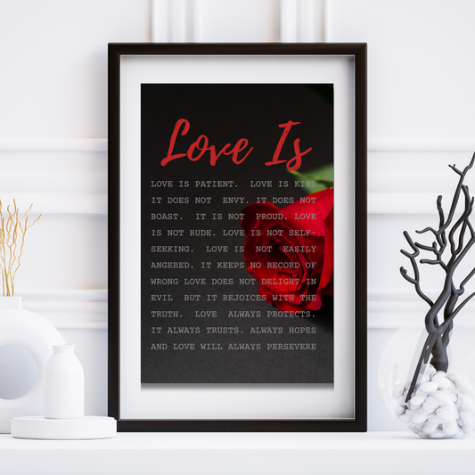 Love Is Poem Wall Art/Gift Idea Digital Print (unlimited print options)