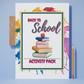 Back to School Kids Activity Book