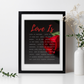 Love Is Poem Wall Art/Gift Idea Digital Print (unlimited print options)