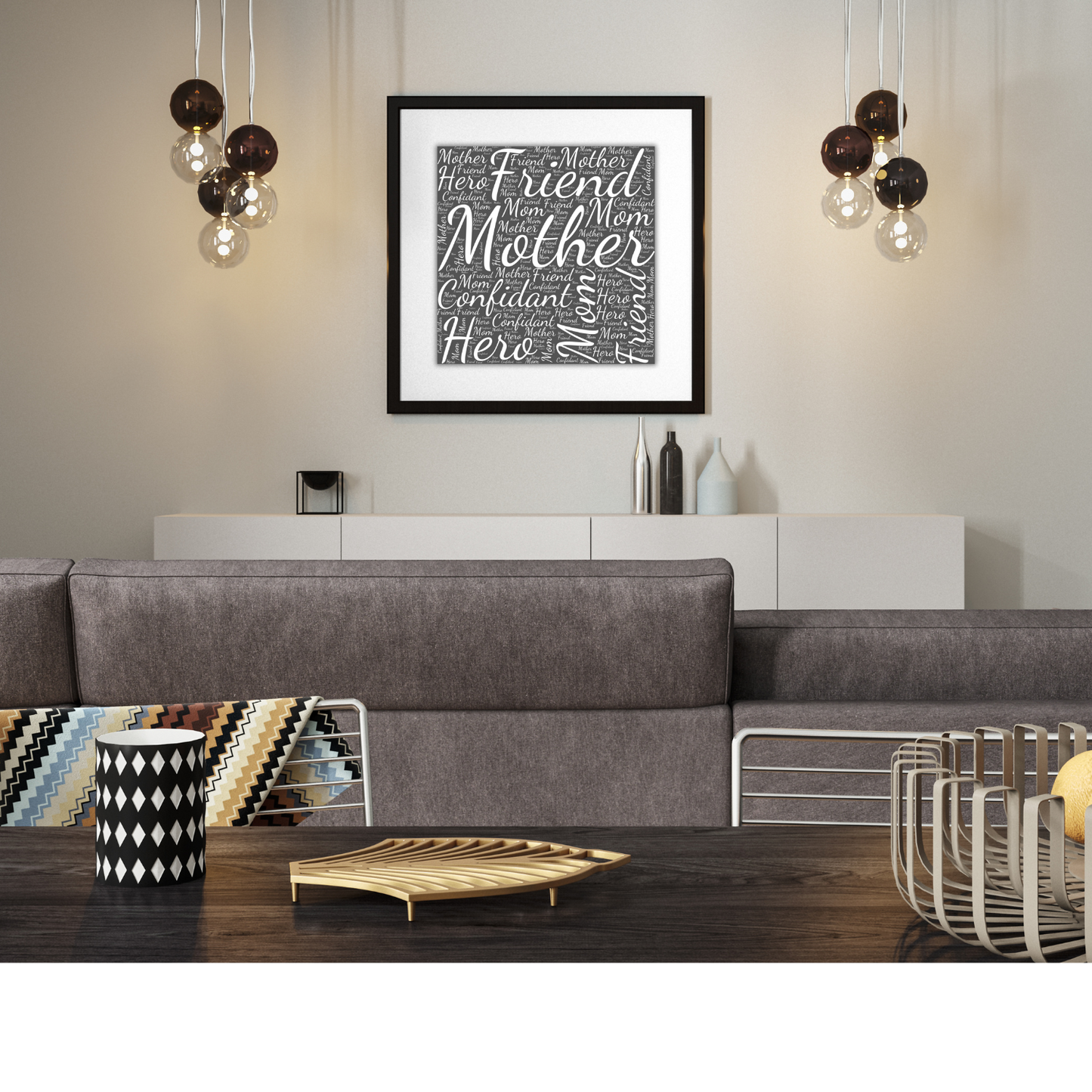 Mom/Mother Word Wall Art Mother's Day Gift for Mom (4 color options)