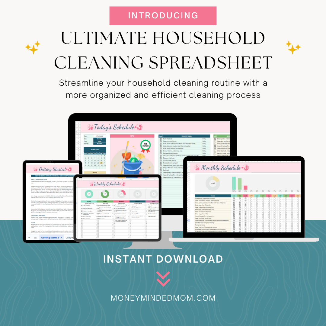 Ultimate Household Cleaning Spreadsheet