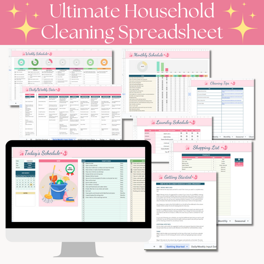 Ultimate Household Cleaning Spreadsheet