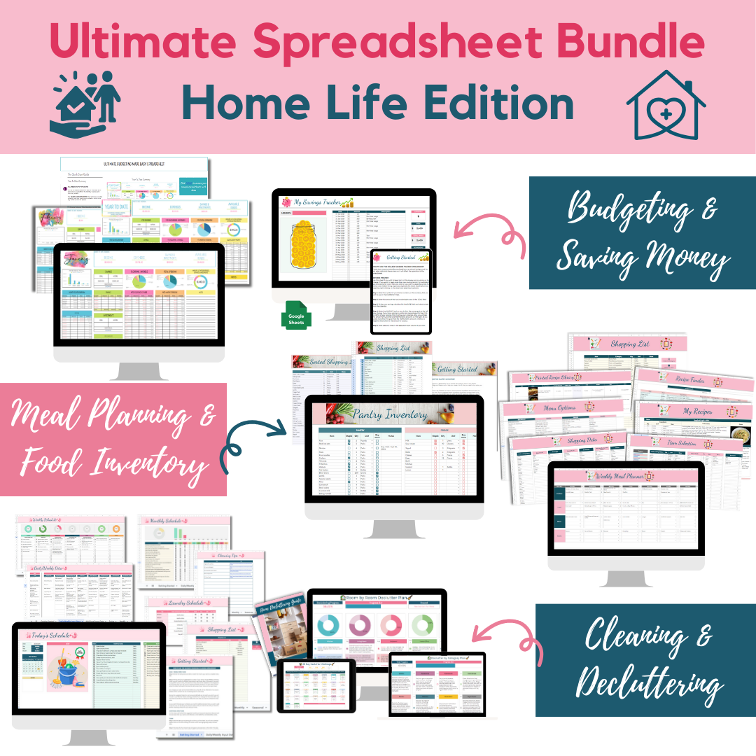 Ultimate Spreadsheet Bundle: Home Life Edition