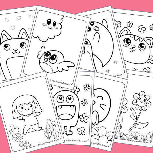 Cute Kawaii Coloring Book For Kids {50 pages}