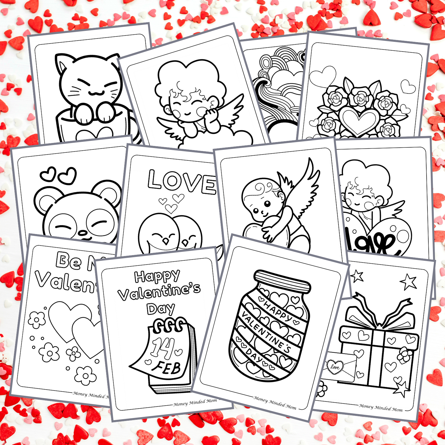 Valentine's Day Coloring Book For Kids {30 pages} – Money Minded Mom Shop