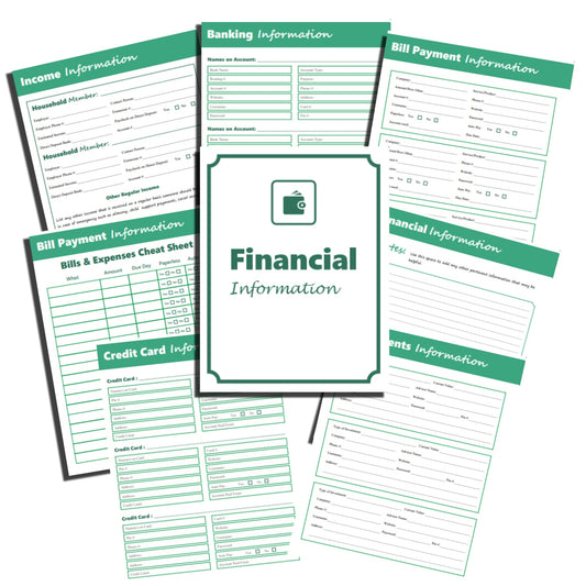 Financial Information Worksheets