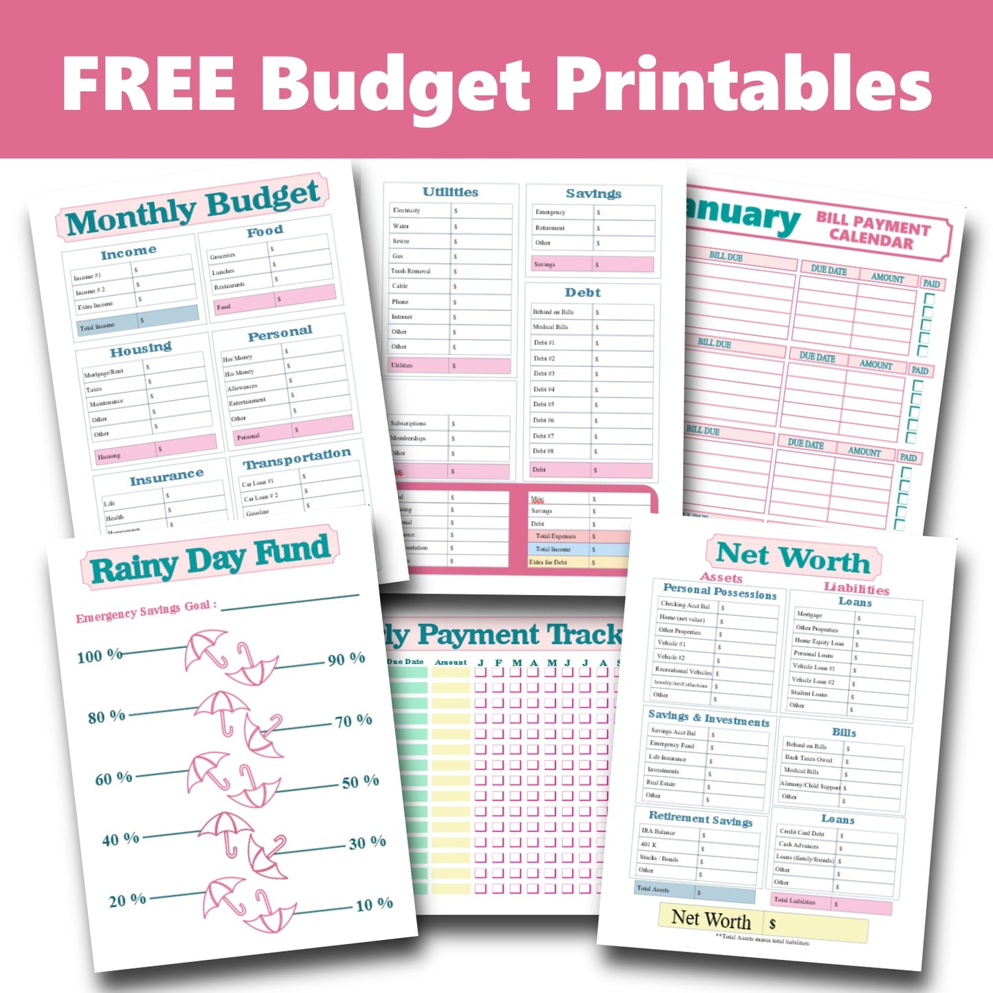 Printable Budget Templates
