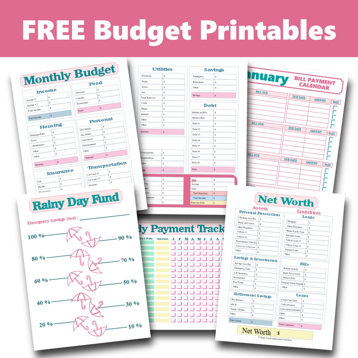 Printable Budget Templates – Money Minded Mom Shop