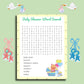 Teddy Bear Baby Shower Word Search Game