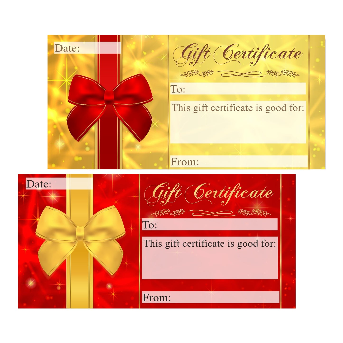 Gift Certificate Printable Templates