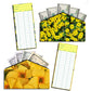 Cash Envelope Templates (YELLOW)